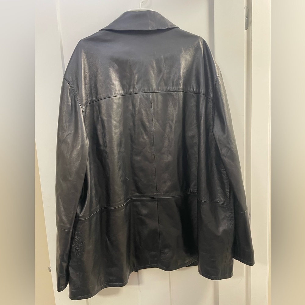 Andre Genuine Leather Car Coat Vintage 90s Plus Size Mens - Picture 6 of 7